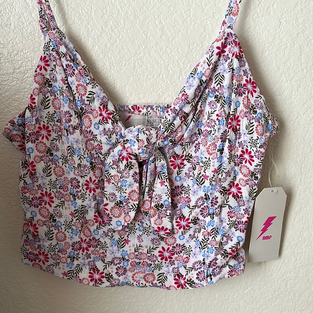 AMP floral crop top -juniors